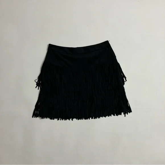 ALYA NWT faux suede fringe mini skirt - Picture 1 of 8